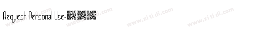 Request Personal Use字体转换